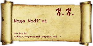 Noga Noémi névjegykártya